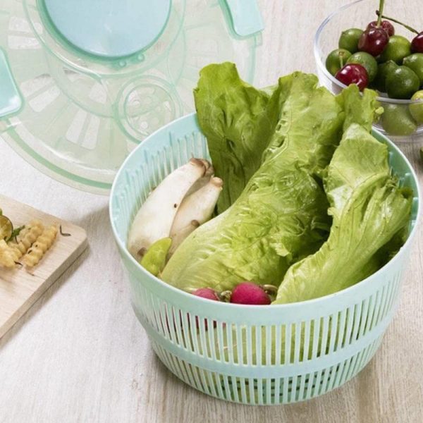 Large Plastic Kitchen Salad Spinner 5 Litres - Image 4