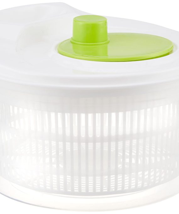 White Spin Manual Salad Spinner