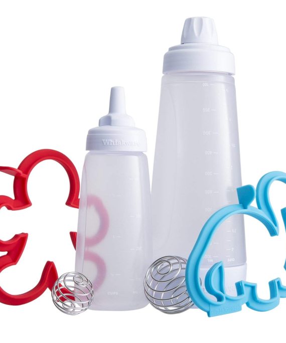 Whiskware Pancake Art Kit with Batter Mixer and Dispenser