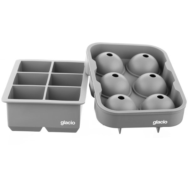 glacio Ice Cube Molds - Silicone Combo Trays