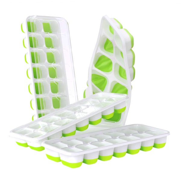 Easy-Release Silicone & Flexible 14-Ice Cube Trays