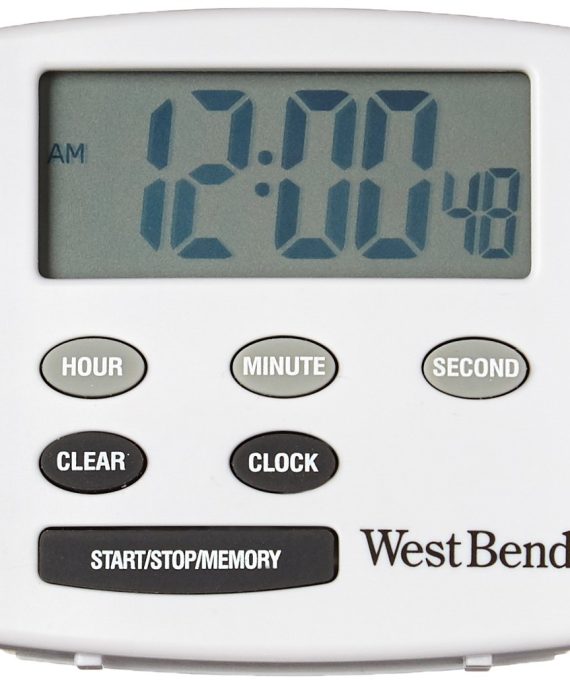 West Bend Kitchen Timer with Large Easy to Read Digital Display