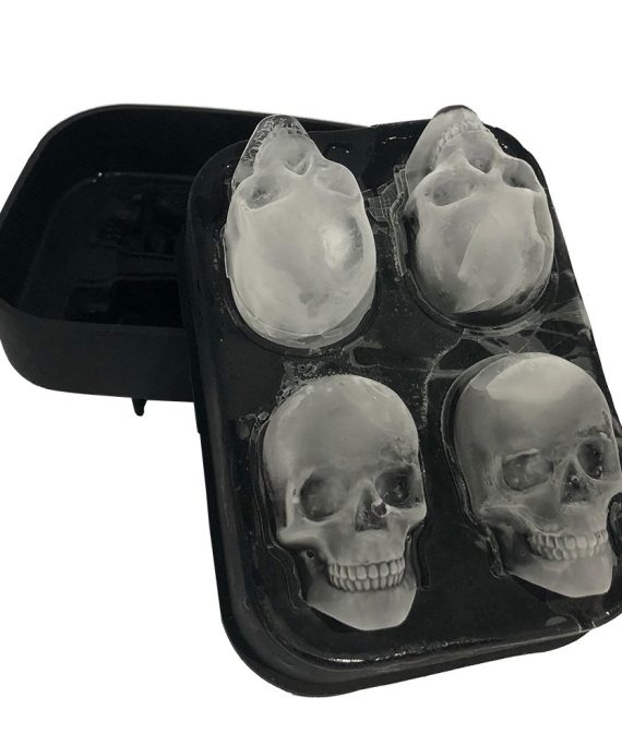 3D Skull Silicone Jello Ice Mold Flexible Cube Maker Tray