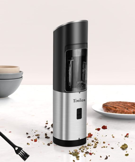 Automated Gravity Electric Salt and Pepper Grinder Set - Effortless Seasoning at Your Fingertips
