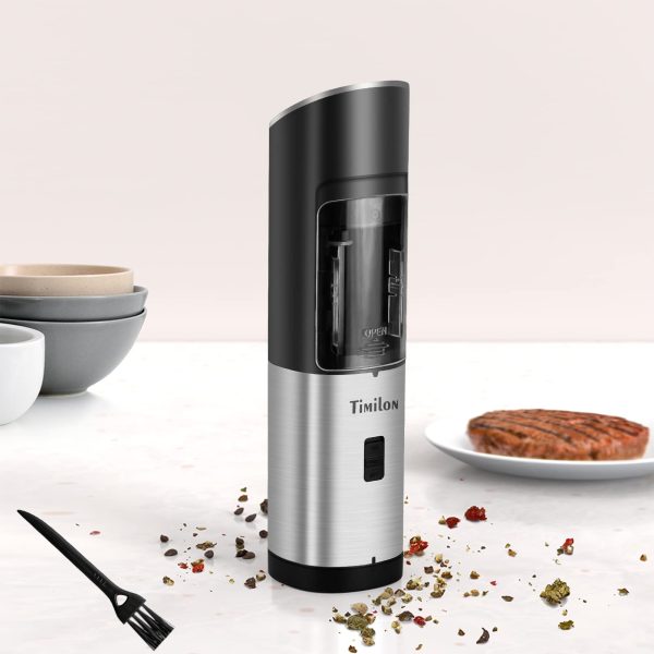 Automated Gravity Electric Salt and Pepper Grinder Set - Effortless Seasoning at Your Fingertips