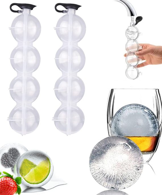 4-Hole Whiskey Round Ice Ball Mold 2.2 Inch