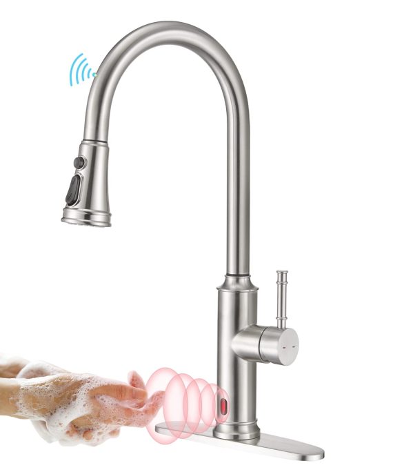 ARRISEA Touchless Kitchen Sink Faucet with Pull Down Sprayer