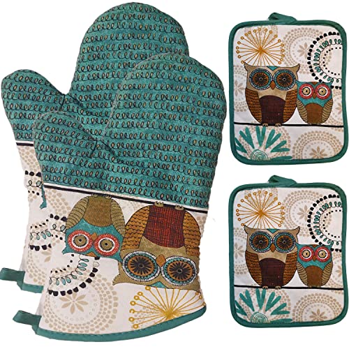 LnQukeji Oven Mitts and Pot Holders Sets