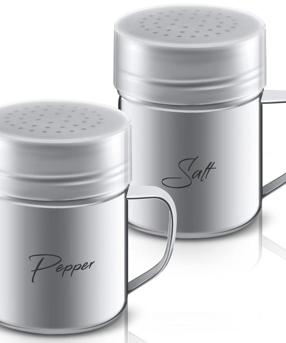 2 Pieces 13.5 OZ Stainless Steel Dredge Shaker