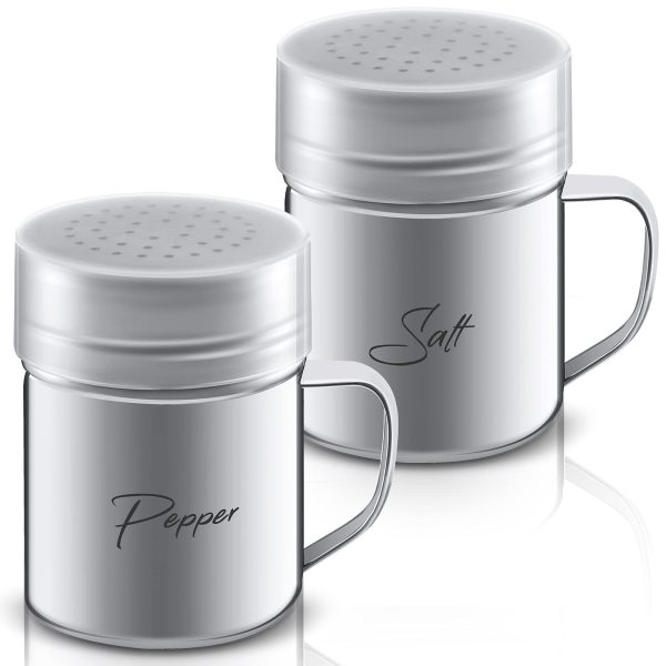 2 Pieces 13.5 OZ Stainless Steel Dredge Shaker