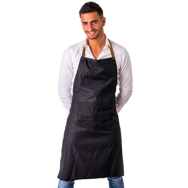 Hepeeng Chef Black Apron for Men and Women