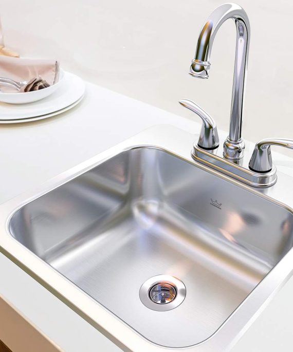 Essentials All-in-One Kit 15 x 6-inch Deep Drop-in Bar or Utility Sink in Satin
