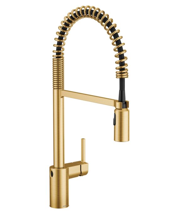 Wave Sensor Touchless One Handle Pre-Rinse Spring Kitchen Faucet