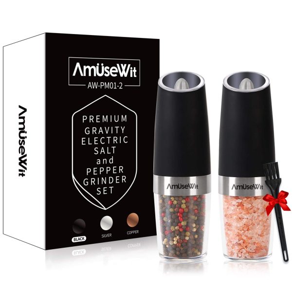 Gravity Electric Salt and Pepper Grinder Set of 2