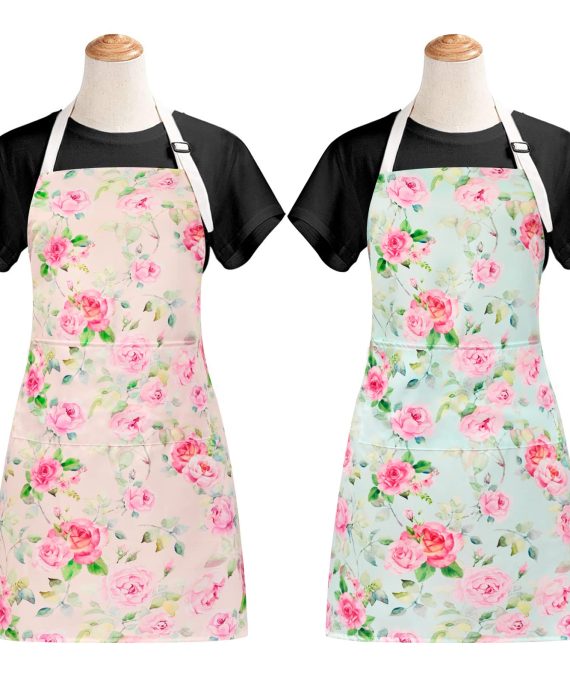 ASPMIZ 2 Pcs Mother's Day Women Apron with Pockets