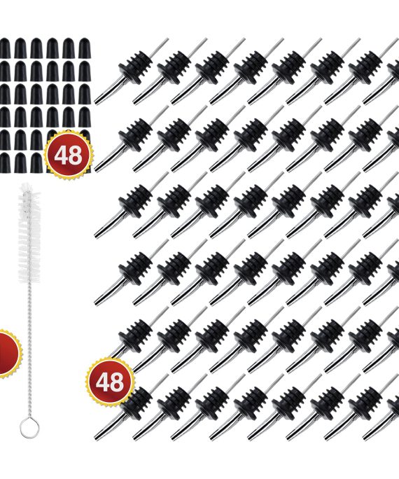 XMSound 48 Pack Stainless Steel Classic Bottle Pourers