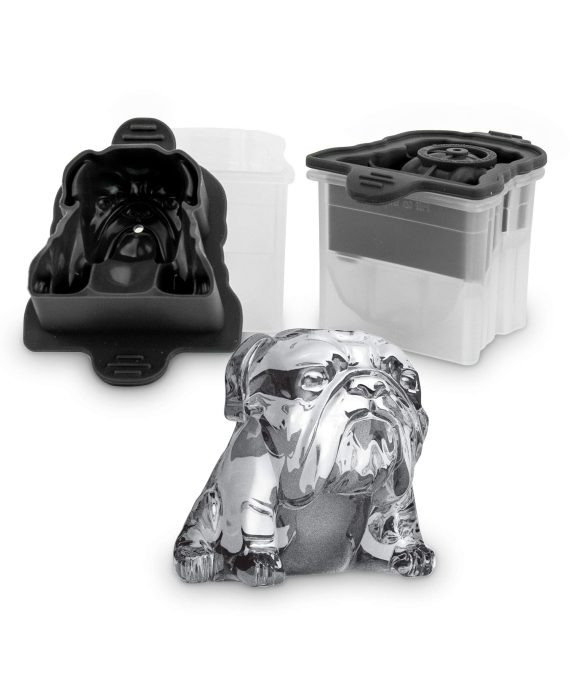 Slow-Melting Novelty Bulldog Ice Silicone Sealed Lid Anti-Tip