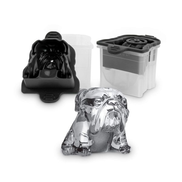 Slow-Melting Novelty Bulldog Ice Silicone Sealed Lid Anti-Tip