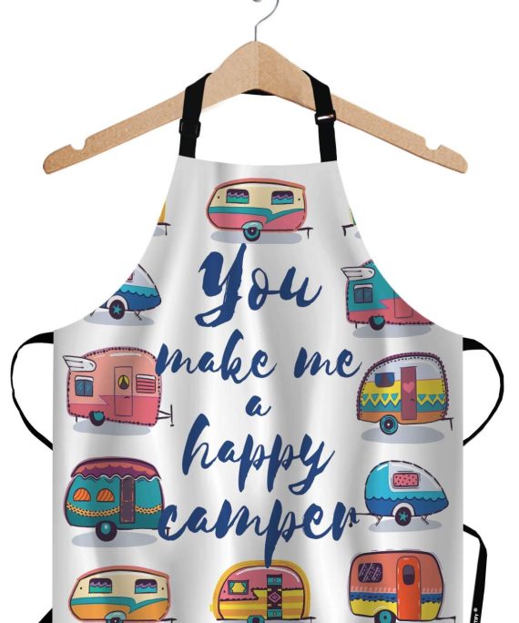 All Kinds of Cars You Make Me A Happy Camper Card Bib Apron