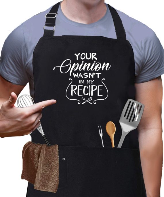 Skull Chef Your Opinion Wasn't in My Recipe Apron