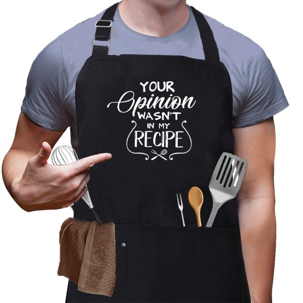 Skull Chef Your Opinion Wasn't in My Recipe Apron