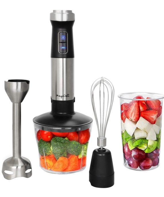 Multipurpose Immersion Hand Blender with Speed Control and Accessories