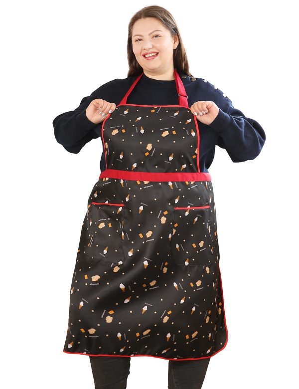 Retro Gingham Baking Plus Size Aprons for Women