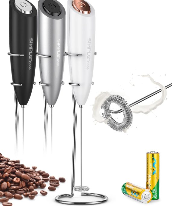 SIMPLETaste Milk Frother Handheld Battery Operated Electric Foam Maker