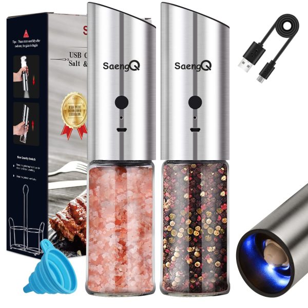 Electric Salt and Pepper Grinder Set