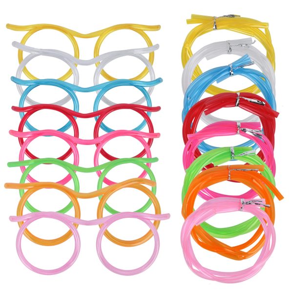 Reusable Fun Loop Drinking Straw Eye Glasses