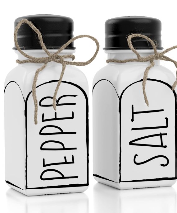 Beautiful Farmhouse Salt and Pepper Shakers Set