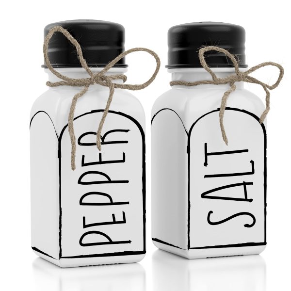 Beautiful Farmhouse Salt and Pepper Shakers Set