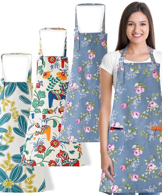3 PCS Cooking kitchen Baking Aprons for Women