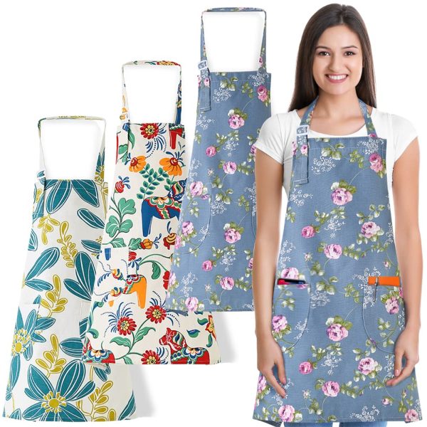 3 PCS Cooking kitchen Baking Aprons for Women