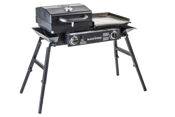 Stainless Steel 2 Burner Portable Gas Grill and Griddle