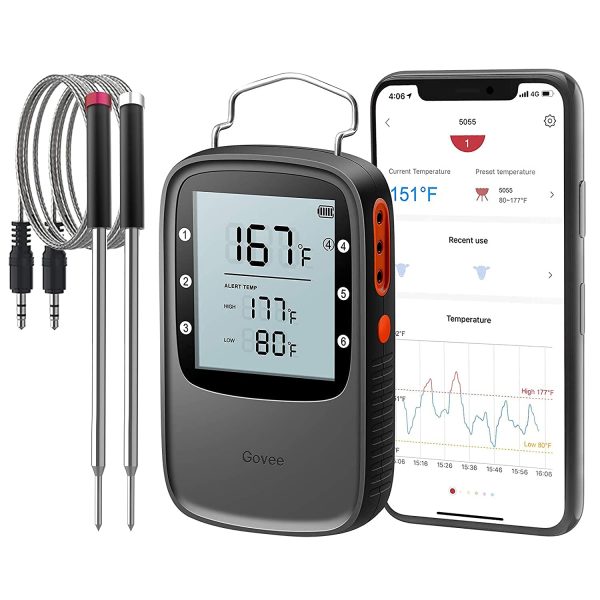 Wireless Meat Thermometer for Smoker Oven
