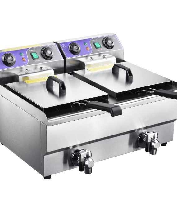 Drain French Fry Electric Deep Fryer Countertop