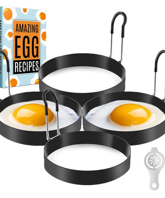 Pack of 4 Egg Rings with Egg Separator