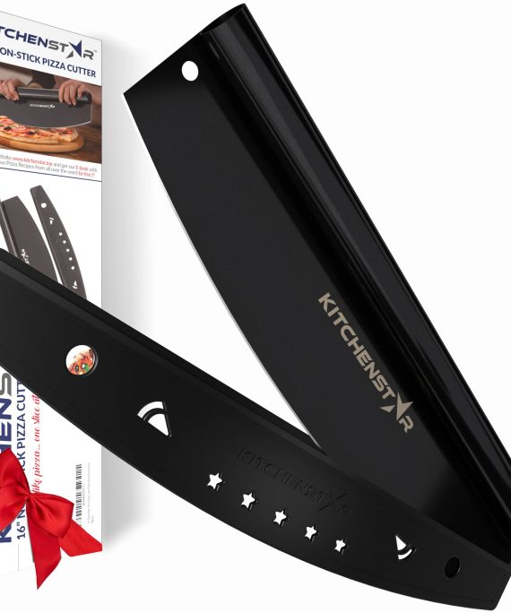 16” Black Non-Stick Pizza Cutter by KitchenStar