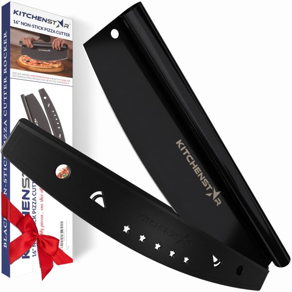 16” Black Non-Stick Pizza Cutter by KitchenStar