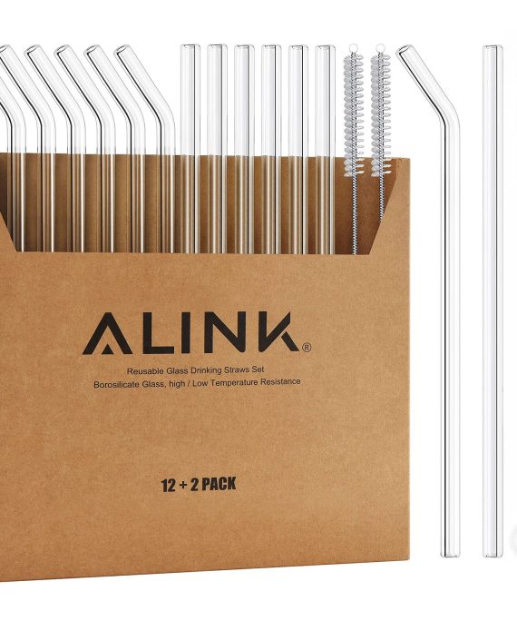 8.5" x 10 mm Reusable Clear Smoothie Straws