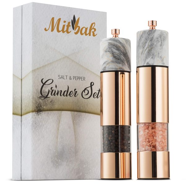 Salt and Pepper Grinder with Adjustable Coarseness Set