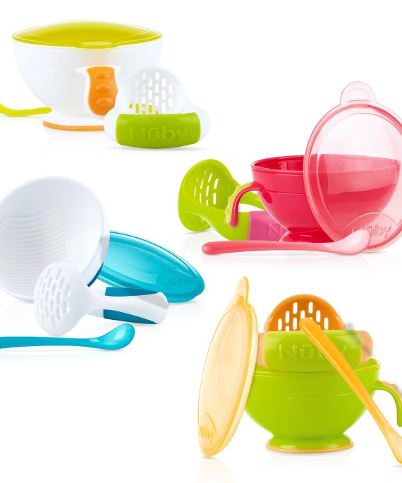 Bowl with Spoon and Food Masher