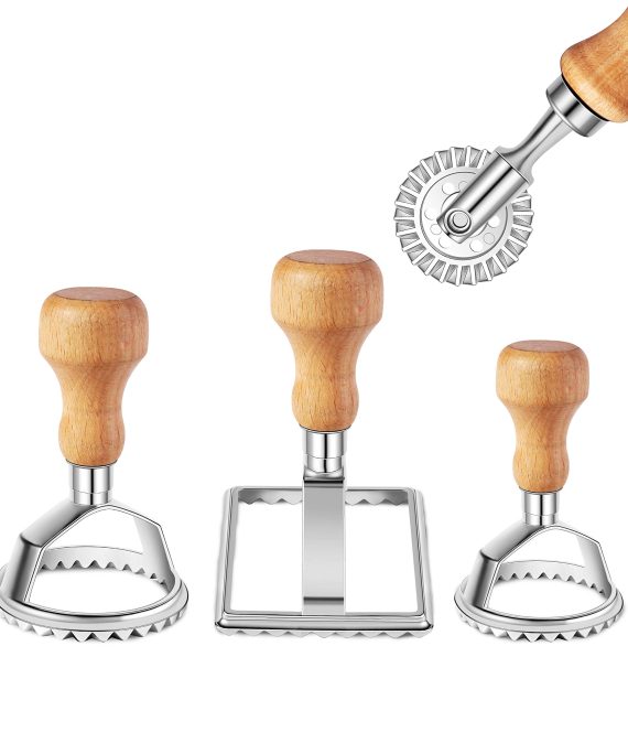 Ravioli Stamp Maker Cutter with Roller Wheel Set