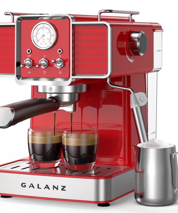 Galanz Retro Espresso Machine with Milk Frother