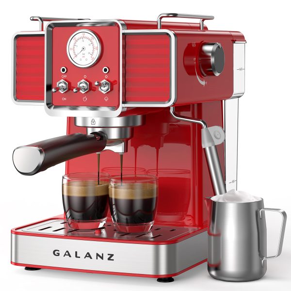Galanz Retro Espresso Machine with Milk Frother