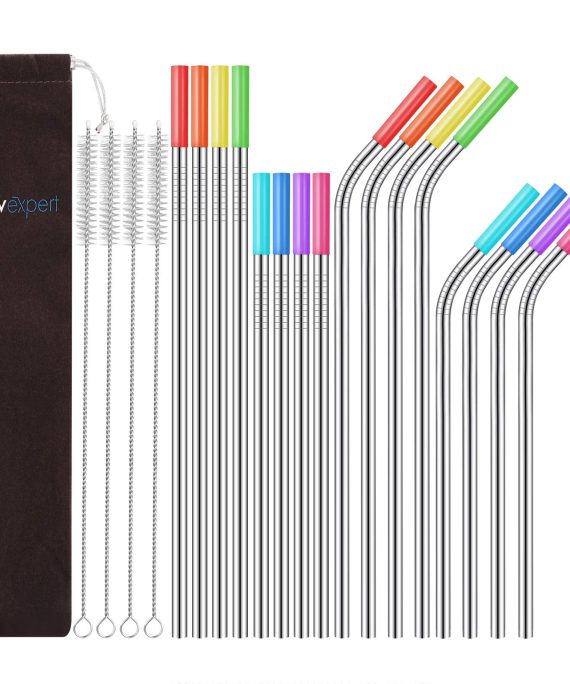 Steel Straws with Travel Case Cleaning Brush