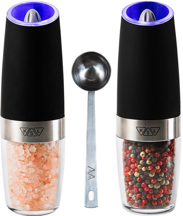 KSL Gravity Electrical Salt and Pepper Grinder Set: Effortless Seasoning Solution