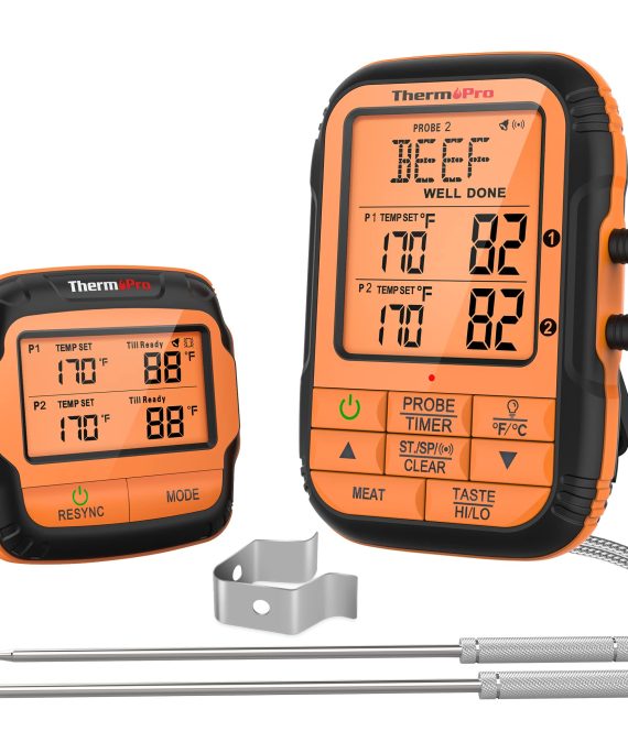 ThermoPro Meat Thermometer Wireless TP28 with Dual BBQ Probe