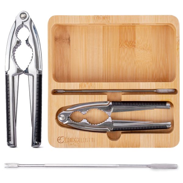 Nutcracker with Bamboo Tray and Pick Set